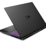A black computer with a purple keyboard AI-generated content may be incorrect.